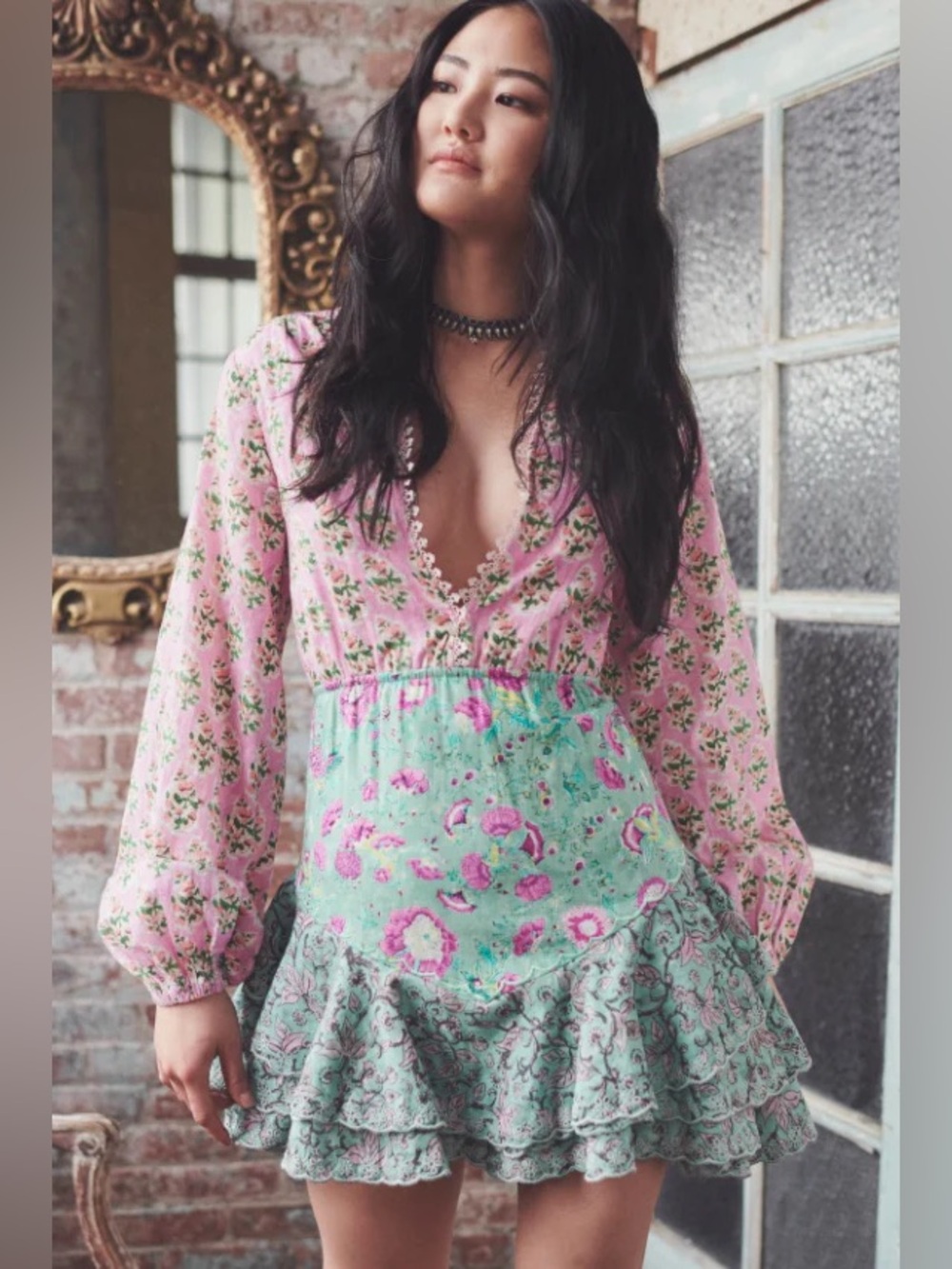 HEMANT AND NANDITA Hera Mini Dress Open Back Orchid Pink Size XL - Picture 2 of 6